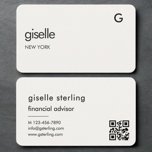 Financial Advisor Neutral QR Code Visitkort (Skapare uppladdad)