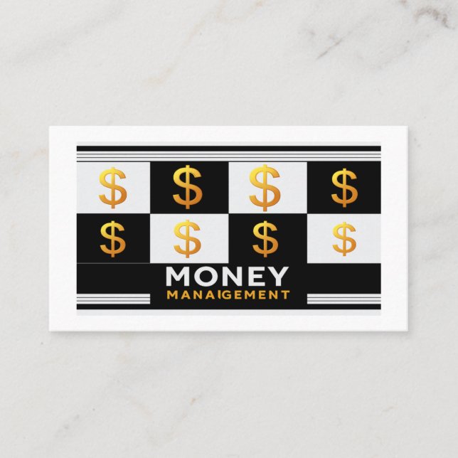 Financial Advisor Wealth Management Money Strategy Visitkort (Framsida)