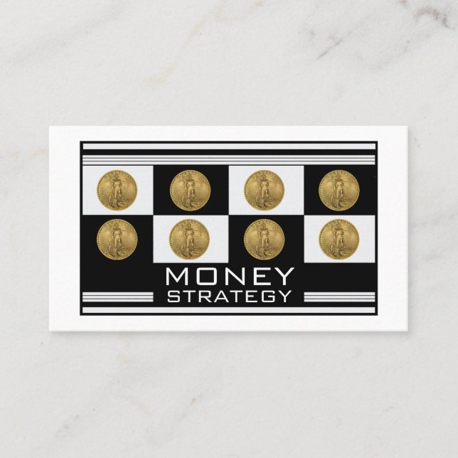 Financial Advisor Wealth Strategy Money Management Visitkort (Framsida)