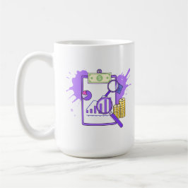 Financial Analysis Report Money Magnifying Glass Kaffemugg