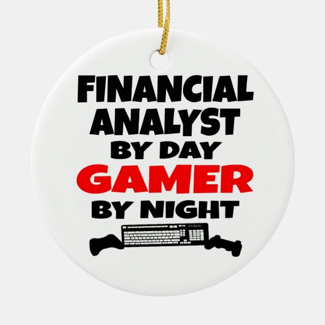 Financial Analyst Gamer Julgransprydnad Keramik (Framsidan)