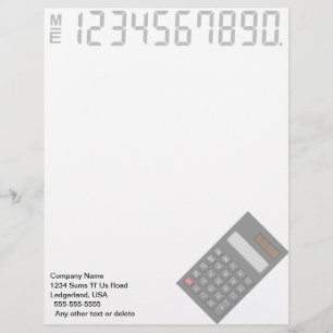 Financial Calculator Letterhead (svart)