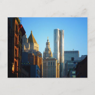 Financial District Skyline Cityscape Vykort