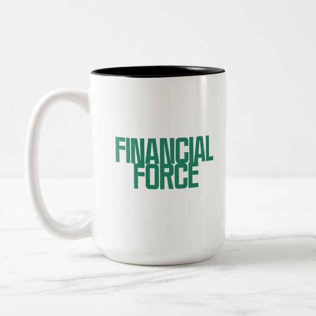 Financial Force | Ekonomisk analytiker Power Desig Två-Tonad Mugg (Vänster)