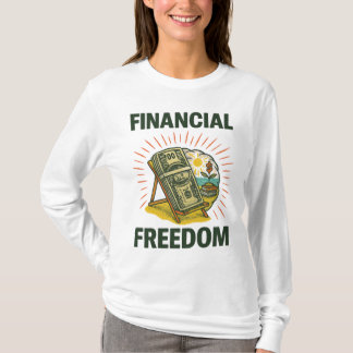 Financial Freedom Beach Chair for Wealth Builders T Shirt