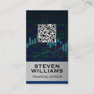 Financial Lagrar Chart QR-etikettsökning Visitkort