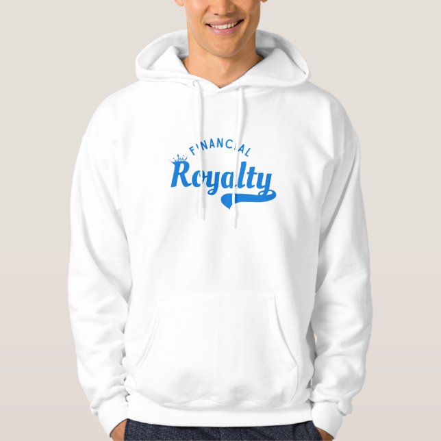 Financial Royalty™ Crowned Hustle for Visionaries Hoodie (Framsida)