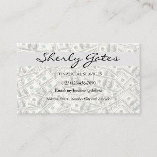 financial services editable card visitkort