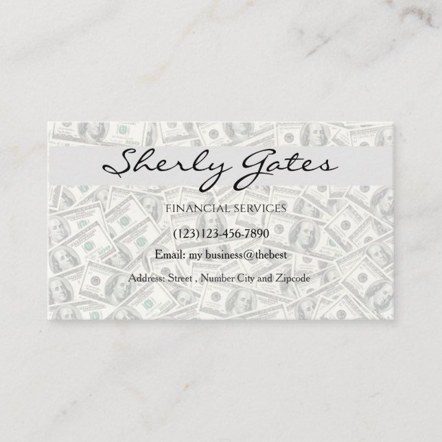 financial services editable card visitkort (Framsida)