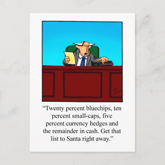 Finans julkort i Humor Helg Vykort (Framsida)