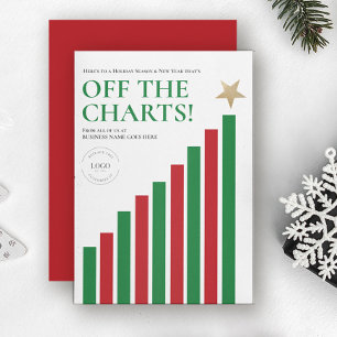 Finansbranschen utanför diagrammet Gott nytt år Julkort