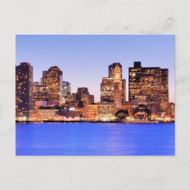 Finansdistriktet i centrala Boston Vykort (Framsida)