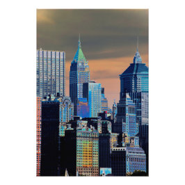 Finansdistriktet Lower Manhattan Poster