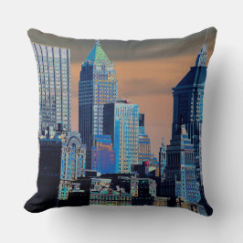 Finansdistriktet Lower Manhattan Poster Kudde