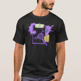 Finansiell analysrapport Pengar Förstoringsglas T Shirt