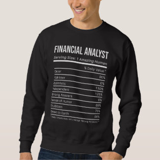 finansiell analytiker Näringsvärden Nutrition Fakt Lång Ärmad Tröja
