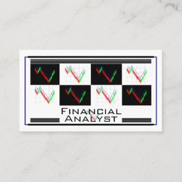 Finansiell analytiker Pengar Strategi Ledning Vit  Visitkort