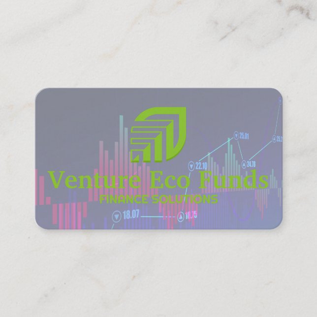 Finansiell diagramlogo | Investering | Eco Tech-lo Visitkort (Framsida)