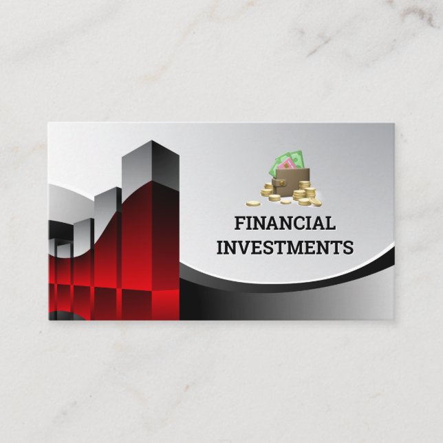 Finansiell graf | Pengapung | Redovisningsekonom Visitkort (Framsida)