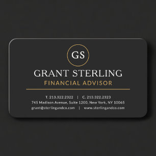 Finansiell rådgivare Black Gold Professional Visitkort
