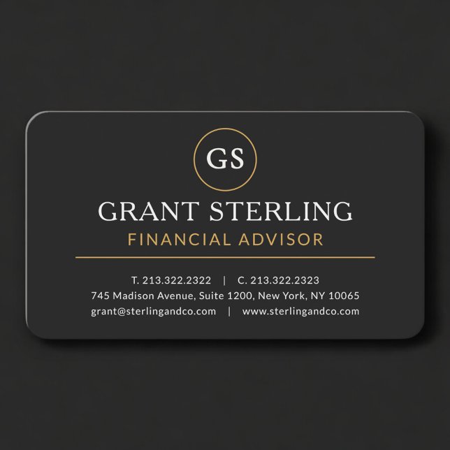 Finansiell rådgivare Black Gold Professional Visitkort (Skapare uppladdad)