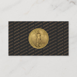 Finansiell rådgivare Gold Coin Wealth Management P Visitkort