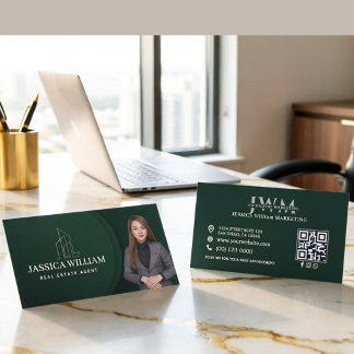 Finansiell rådgivare QR-kod Foto Grön