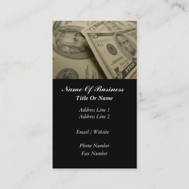 Finansiell rådgivningvisitkort visitkort (Framsida)