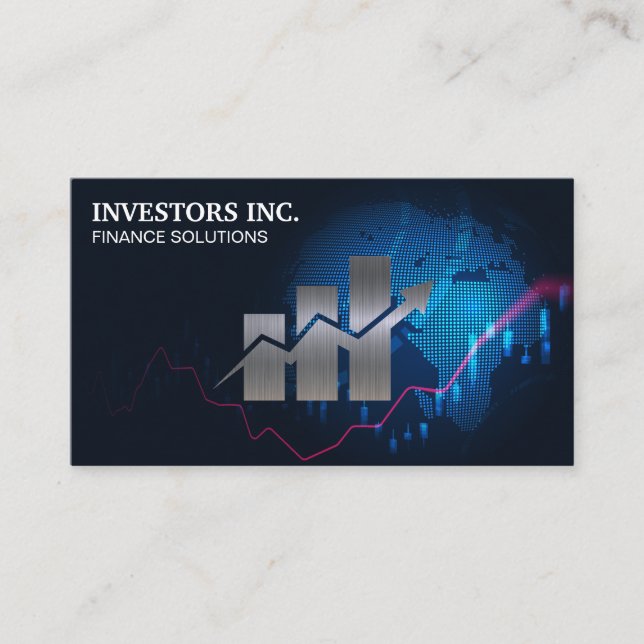 Finansiella marknader | Growth Graph Logo  Visitkort (Framsida)