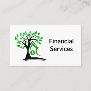 Finansiella tjänster Logotypen Träd Visitkort