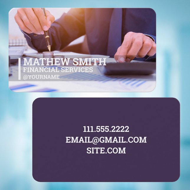 Finansiella tjänster visitkort (Financial Services Business Cards)