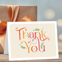 Finansiellt Tack Greenery Blank Card
