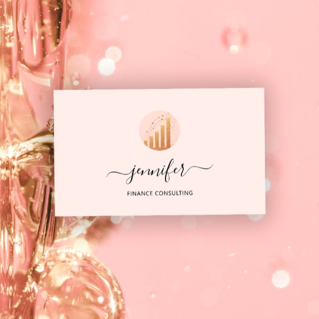 Finansieringskonsultmäklarens revisor Mynt Ro Visitkort (Finance Consulting Broker Accountant Coins Rose Business Card)