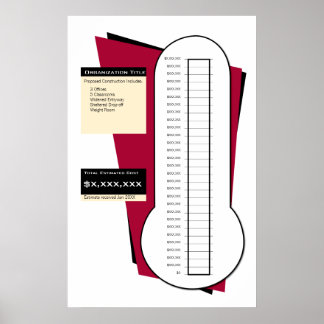 Finansieringstermometer i Red Poster