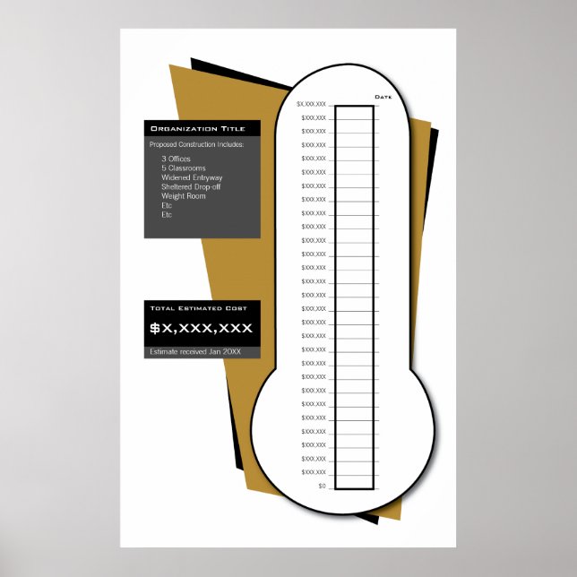 Finansieringstermometer inklusive datumkolumn poster (Framsidan)