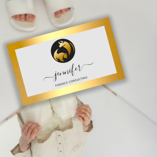 Finanskonsultmäklarens revisor Bufalo Bear Visitkort (Finance Consulting Broker Accountant Bufalo Bear Business Card)