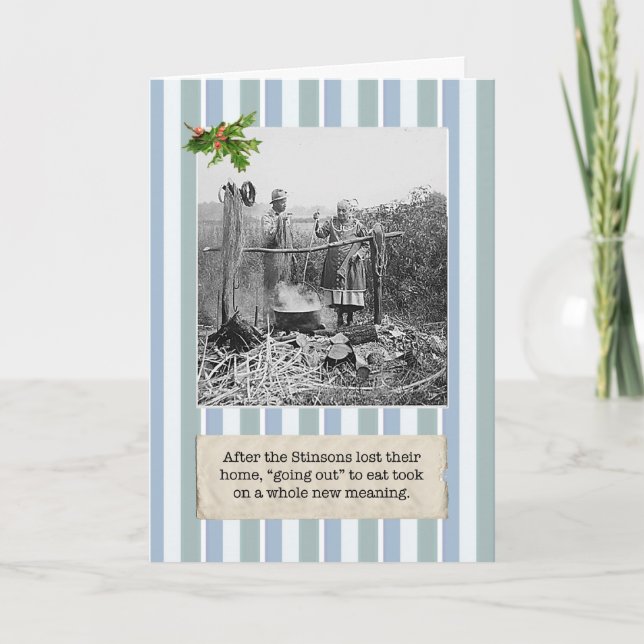 Finanskrisens Borttappad - vårt julkort hemma Helgkort (Framsida)