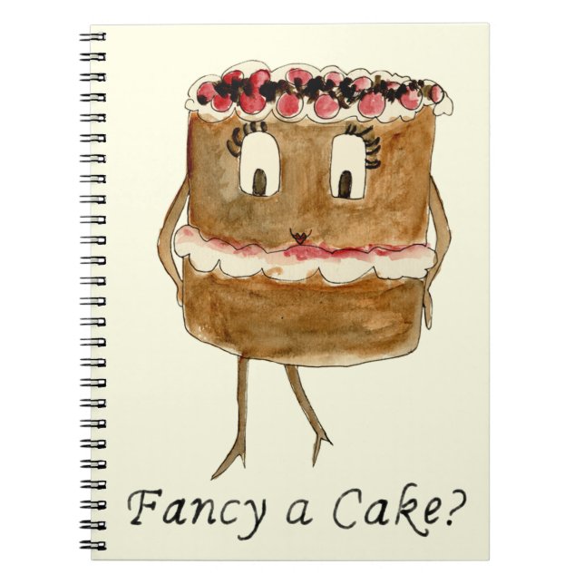 Finare a Cake baking-citat Anteckningsbok (Framsidan)
