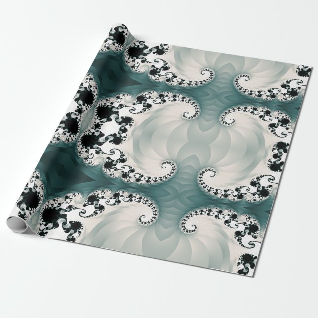 Finare Abstrakt Fractal Art Presentpapper (Utrullad)