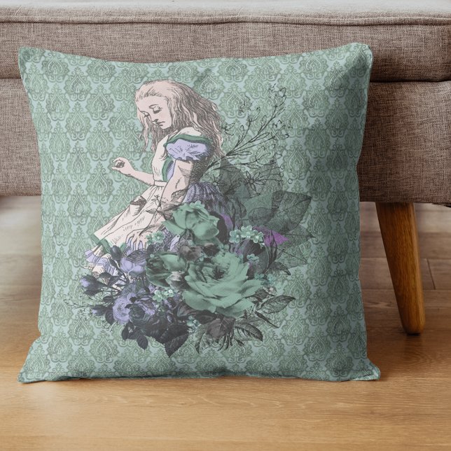 Finare Alice Wonderland Aqua Tint Kudde (Skapare uppladdad)