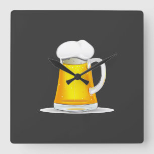 Finare Beer Clock. Fyrkantig Klocka