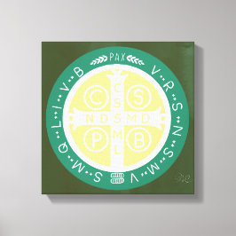 Finare Benedicine Kor nr 1 Grönt Canvastryck