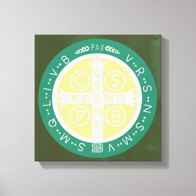 Finare Benedicine Kor nr 1 Grönt Canvastryck (Framsida)