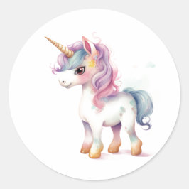 Finare Beval Unicorn, Girl Gift Runt Klistermärke
