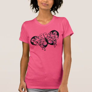 Finare Black Butterfly T Shirt