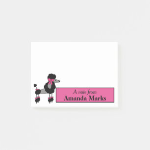 Finare Black Pudel Personlig Post-it Block