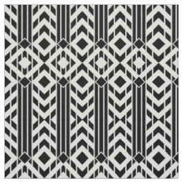 Finare Black & White Chevron Rand Geometric Tyg
