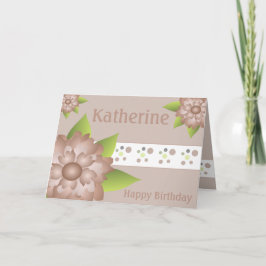 Finare Blommigt Design Kort