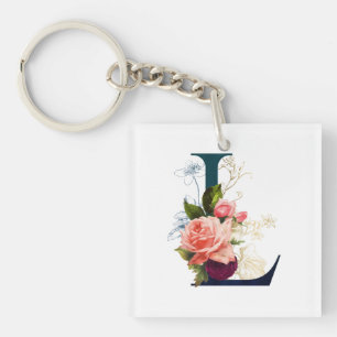 Finare Blommigt Monogram Brev L