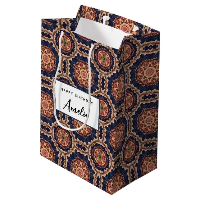 Finare Blommor och stjärnornas former Mönster föde (Baksidan Vinklad)